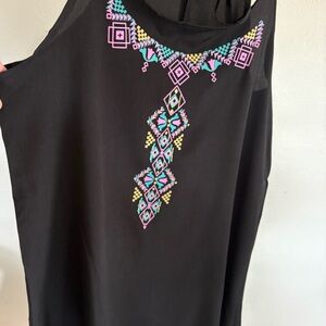 Brown and Pink‎ Embellished Dress